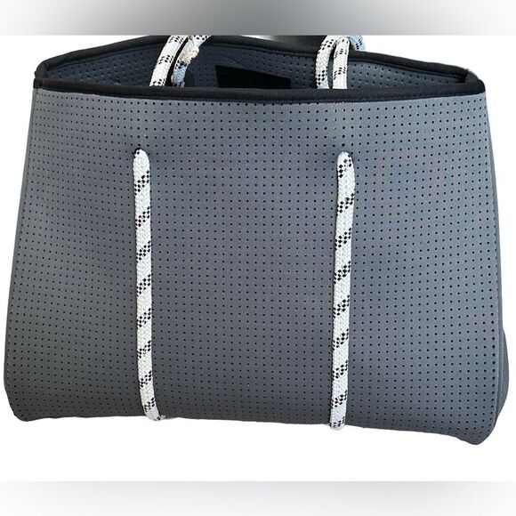 Myamar NWT Neoprene Gray Tote - Picture 2 of 4
